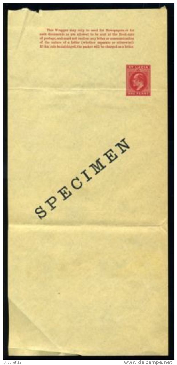 ST LUCIA NEWSPAPER WRAPPERS  SPECIMENS KE7 - St.Lucia (...-1978)