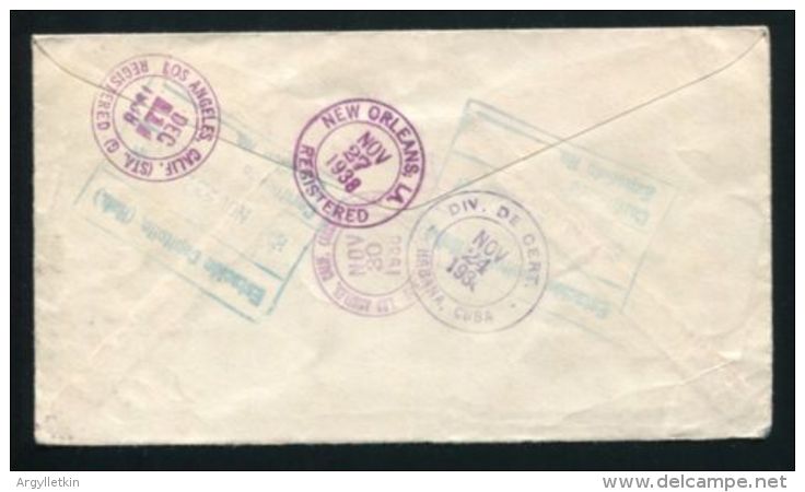 CUBAN RAILWAYS OVERPRINTS 1937 CERTIFICADO - Covers & Documents