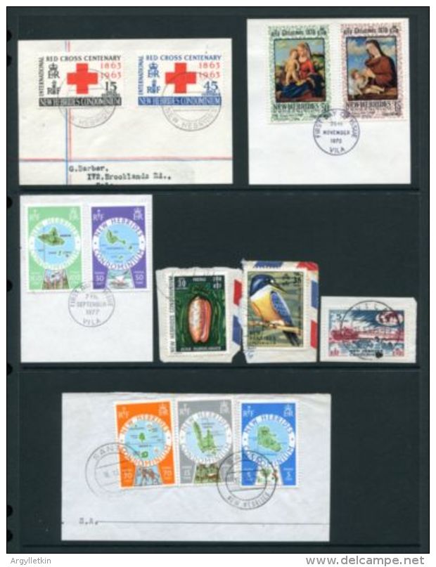 NEW HEBRIDES POSTMARKS QUEEN ELIZABETH RED CROSS - Gebruikt