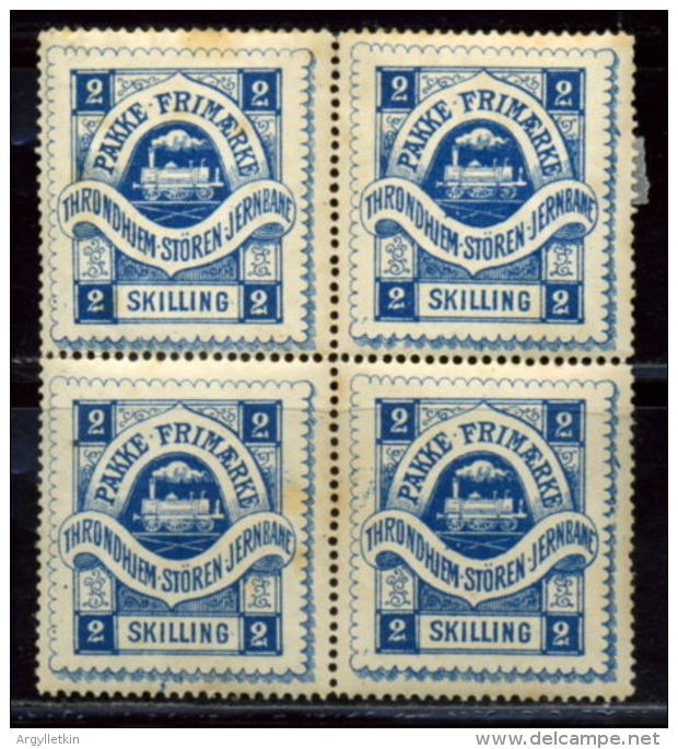 NORWAY RAILWAYS THRONDHJEM-STOREN - Local Post Stamps