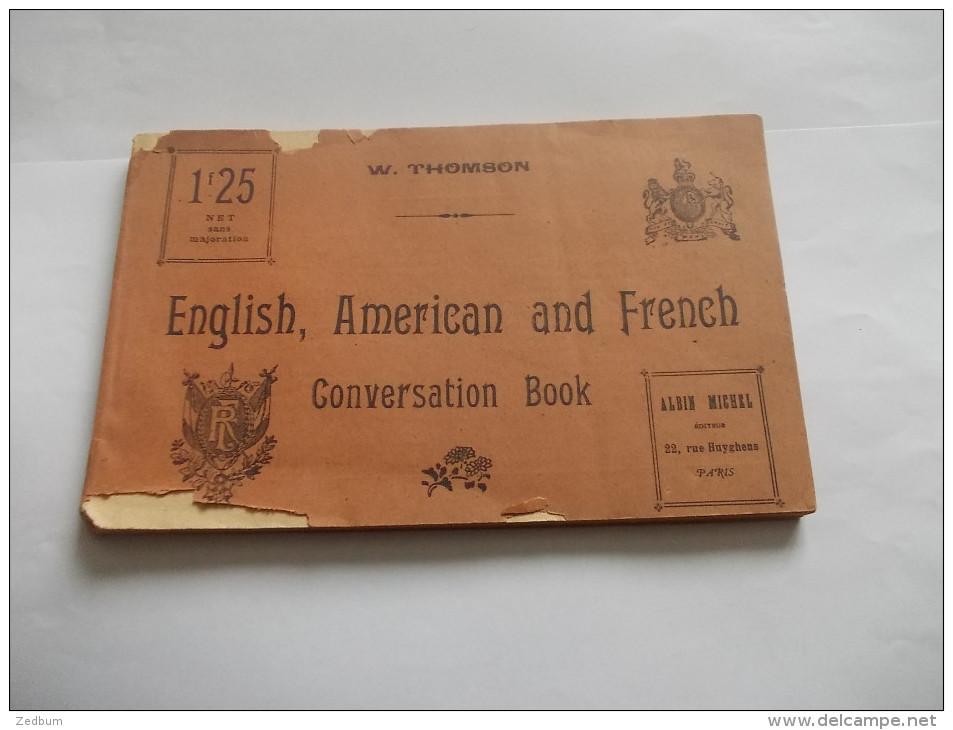 Conversation Book English, American And French Albin Michel De W. THOMSON - Right