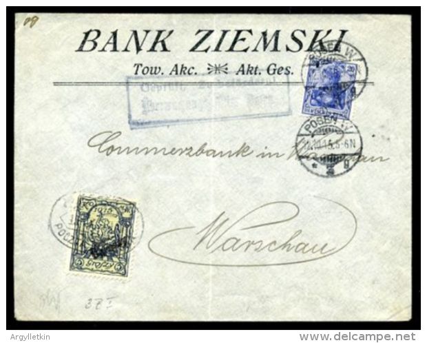 POLAND  WARSAW TOWN POST 1915 WW1 FINE COVER! - Lettres & Documents