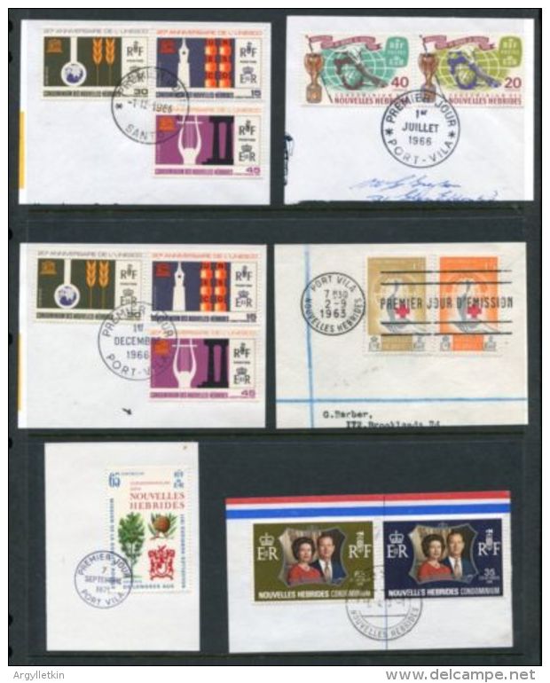 NOUVELLES HEBRIDES FRANCAISES POSTMARKS 1963-1978 - Oblitérés