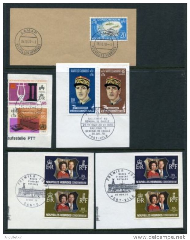 NOUVELLES HEBRIDES FRANCAISES POSTMARKS 1963-1978 - Oblitérés