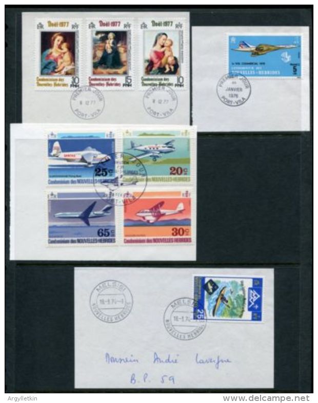 NOUVELLES HEBRIDES FRANCAISES POSTMARKS 1963-1978 - Gebraucht