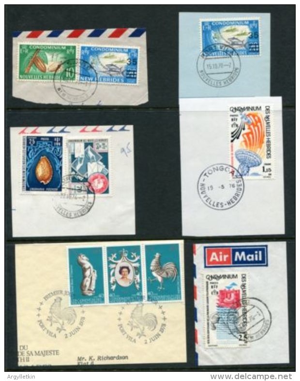 NOUVELLES HEBRIDES FRANCAISES POSTMARKS 1963-1978 - Used Stamps