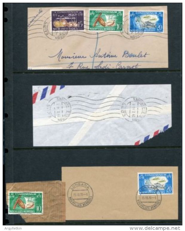 NOUVELLES HEBRIDES FRANCAISES POSTMARKS 1963-1978 - Usati