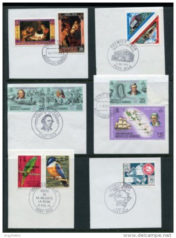 NOUVELLES HEBRIDES FRANCAISES POSTMARKS 1963-1978 - Gebraucht