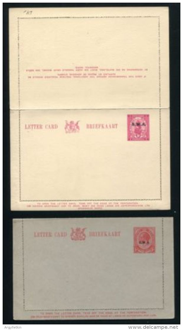 SOUTH WEST AFRICA STATIONERY LETTER CARDS OVERPRINTS SHIPS - South West Africa (1923-1990)
