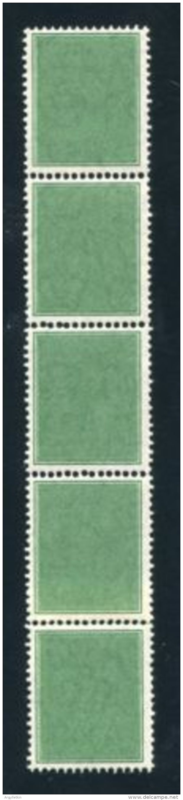 AUSTRALIA RARE POST OFFICE TESTING LABELS 5 COIL STRIP - Hojas, Bloques & Múltiples