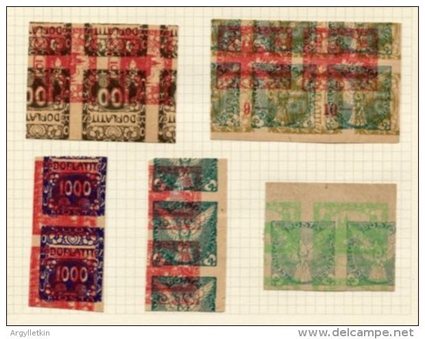 CZECHOSLOVAKIA 1919 POSTAGE DUES PRINTERS MATERIAL - Used Stamps