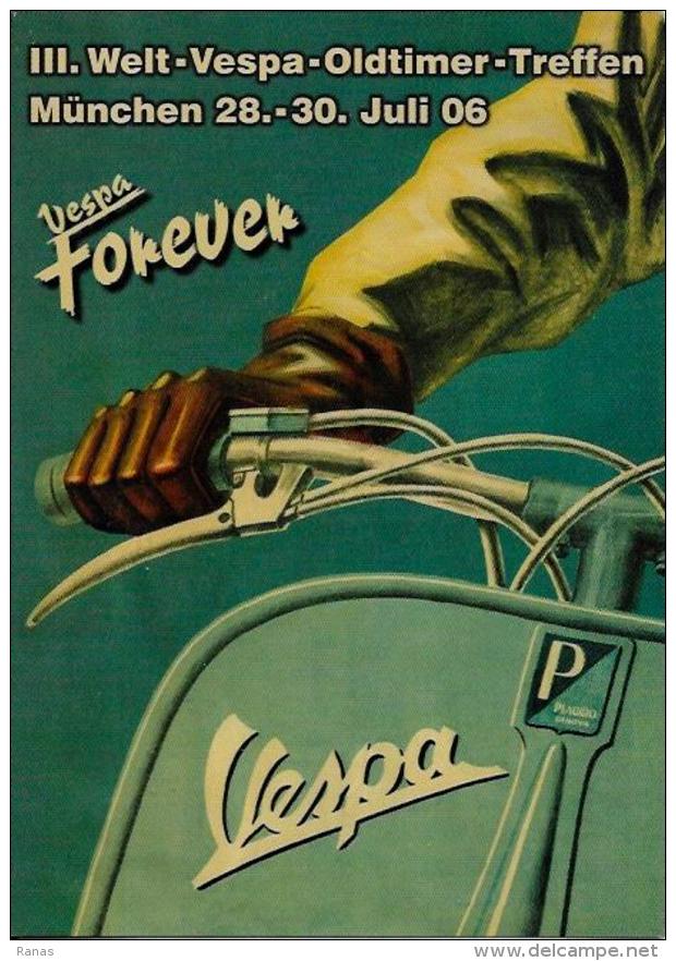 Vespa Publicité Publicitaire Allemagne Germany 16,5 X 11,5 - Advertising