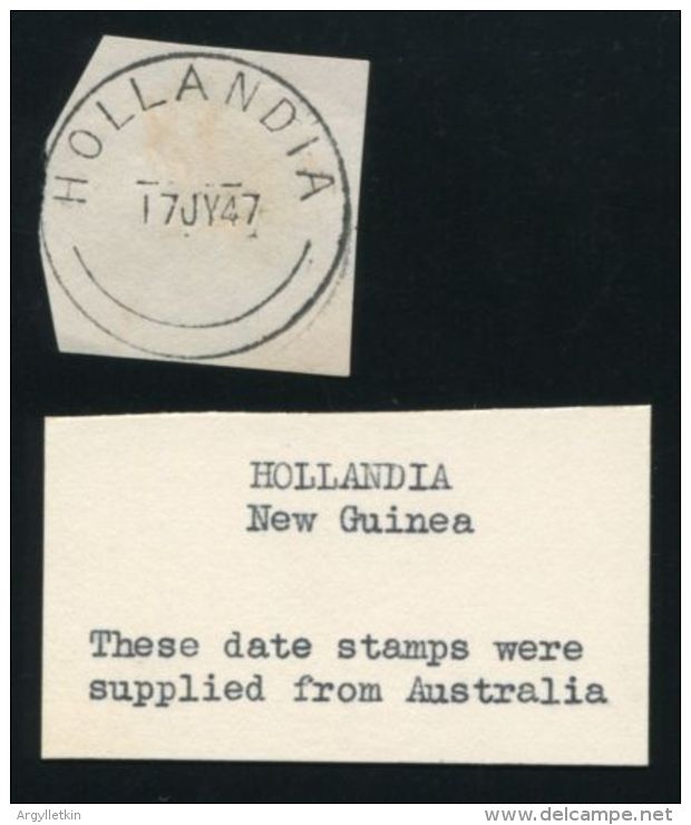 DUTCH NEW GUINEA 1947 AUSTRALIAN DATESTAMP - Nueva Guinea Holandesa