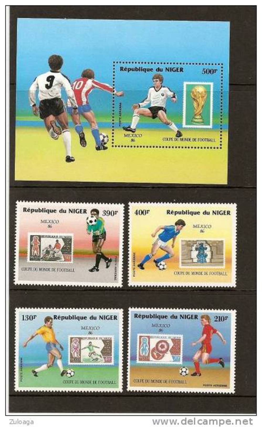 (46) 1986.- Niger.- Mexico 86 - Deportes - Fulbol - 1986 – Mexiko