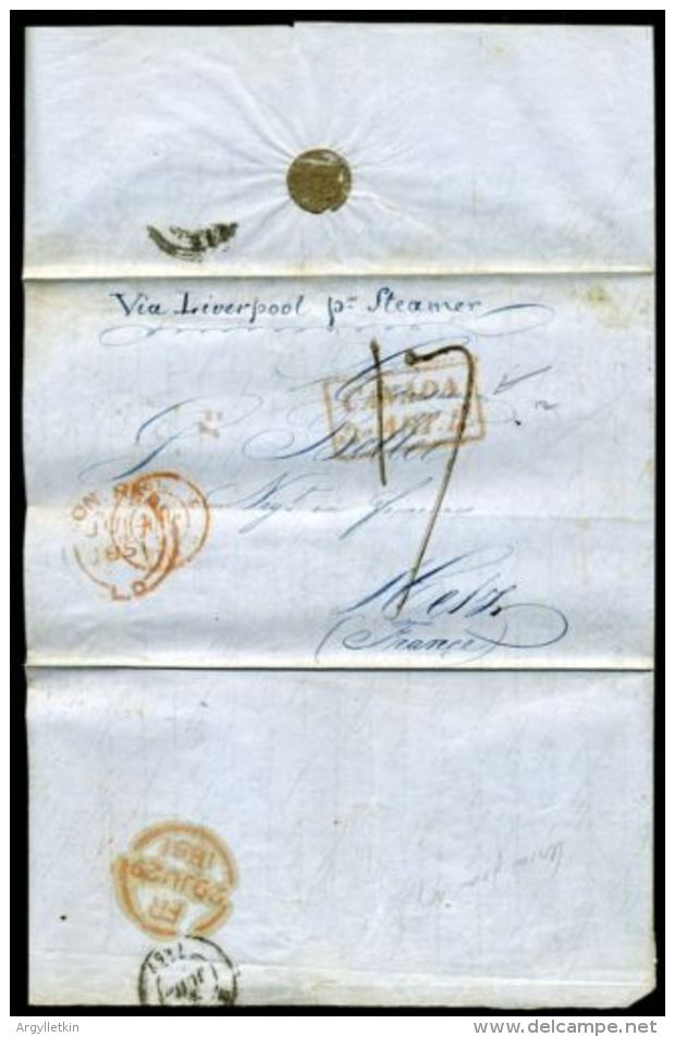 CANADA/MONTREAL - FRANCE BY STEAMER M.S. ASIA 1851 - Enveloppes Commémoratives