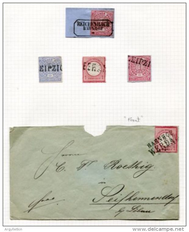 GERMANY SAXONY SACHSEN RAILWAY BAHNHOF POSTMARK - Andere & Zonder Classificatie