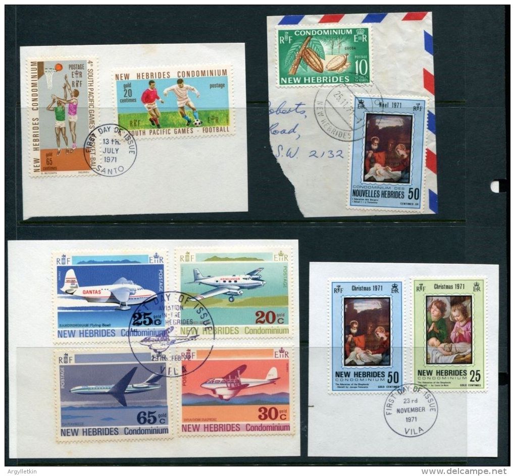 NEW HEBRIDES 1963-1980 POSTMARK COLLECTION - Oblitérés