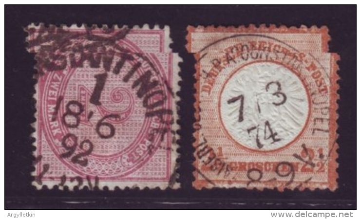 GERMAN LEVANT 1892 2m AND 2½G - Turkse Rijk (kantoren)