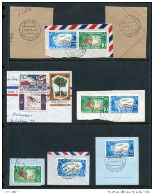 NOUVELLES HEBRIDES FRENCH NEW HEBRIDES AMAZING POSTMARK LOT - Usati