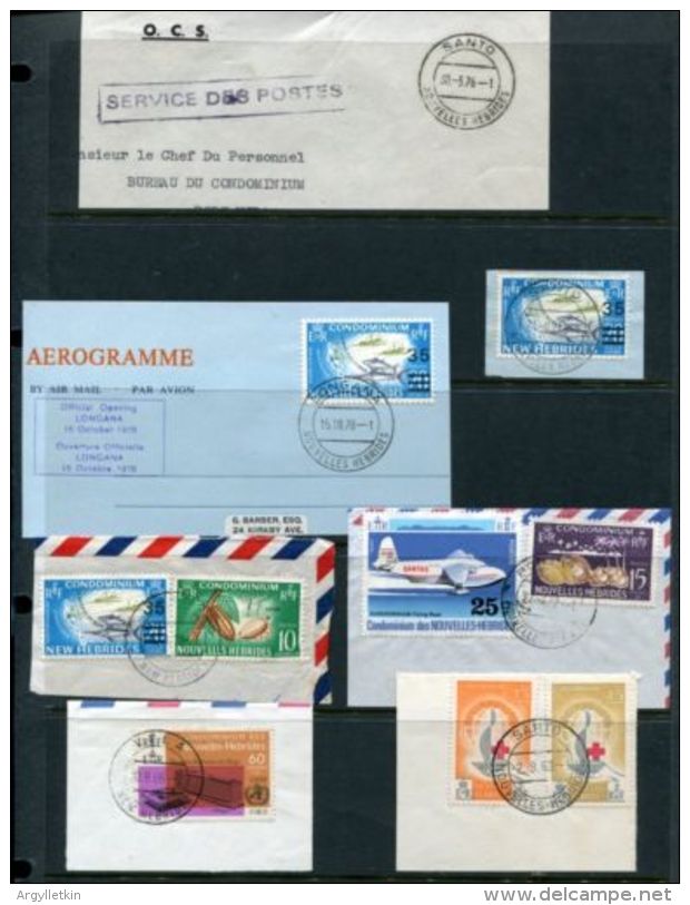 NOUVELLES HEBRIDES FRENCH NEW HEBRIDES AMAZING POSTMARK LOT - Gebraucht