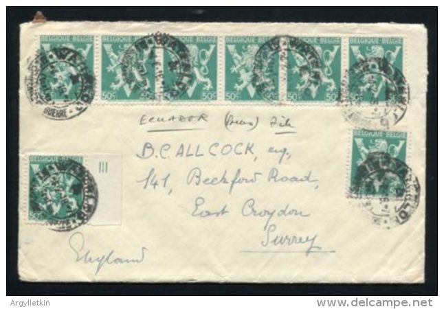 BELGIUM WATERLOO 1948 COVER LION - 1935-1949 Small Seal Of The State