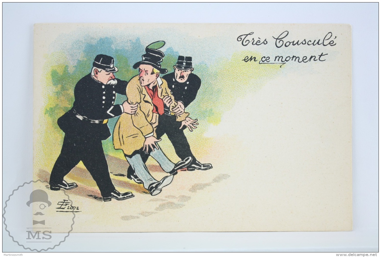 Old Illustrated Humor French Postcard - Trés Cousculé En Ce Moment - G. Lion Illustrator - Lion