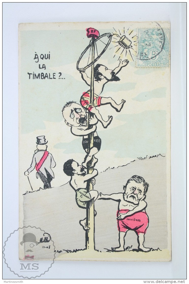 Old Illustrated Political Humor French Postcard - Candidats Presidence - Mille Illustrator - Mille