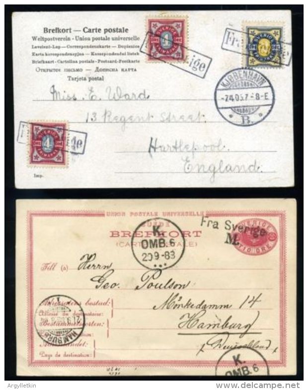 DENMARK SWEDEN SHIPPING RAILWAYS - Cartes-maximum (CM)