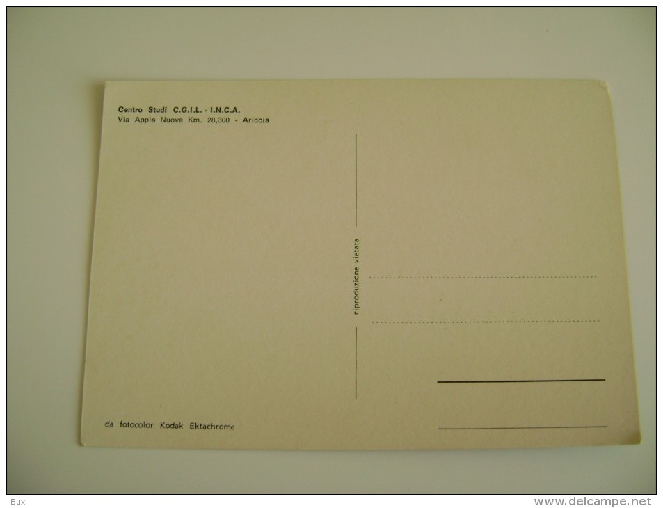 ARICCIA  (ROMA) - LAZIO  CENTRO STUDI E FORMAZIONE SINDACALE INCA-CGIL SINDACATO SINDACATI  NON VIAGGIATA - Sindacati