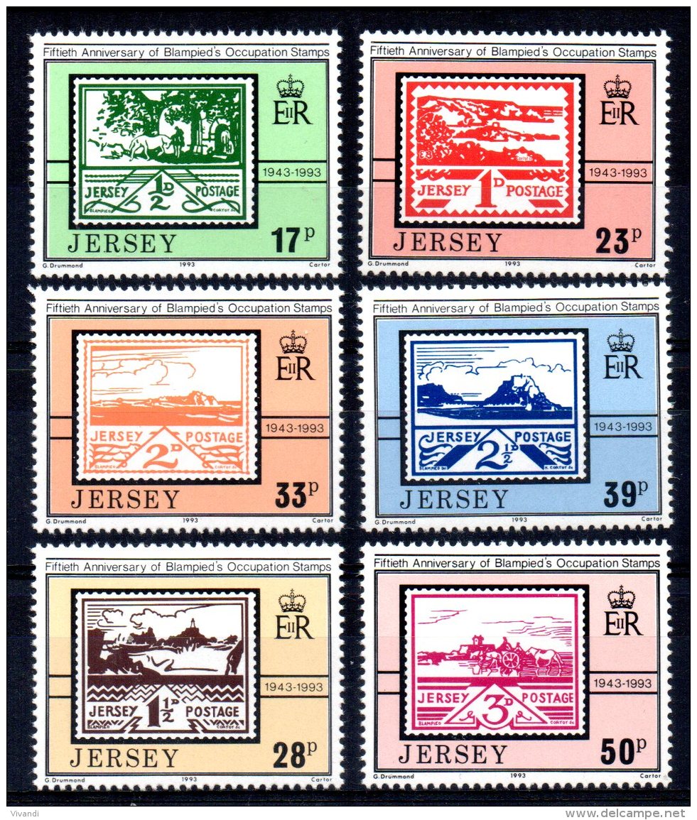 Jersey - 1993 - 50th Anniversary Of Blampied's Occupation Stamps - MNH - Jersey