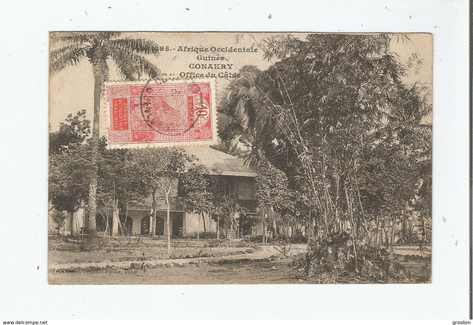 CONAKRY 395 GUINEE AFRIQUE OCCIDENTALE OFFICE DU CABLE 1922 - Guinée