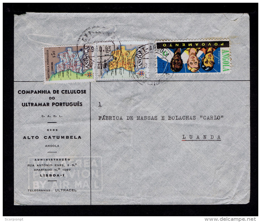 ALTO DA CATUMBELA Luanda ANGOLA Cover 1963 Maps Géographie + Additional POVOAMENTO Portugal Sp4291 - Géographie