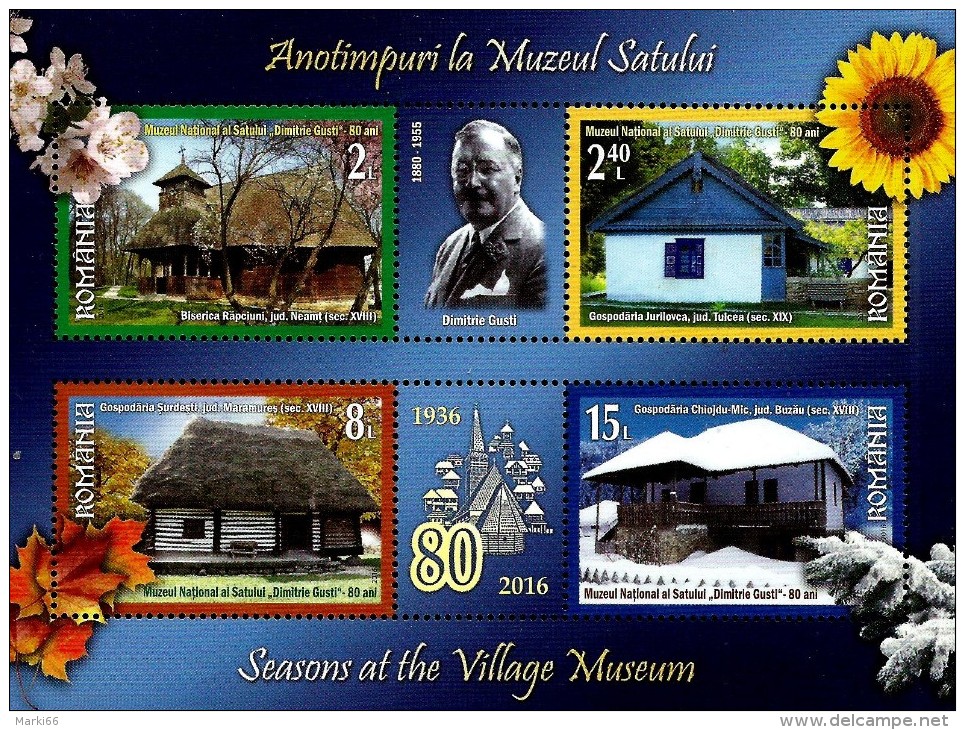 Romania - 2016 - Seasons At The Village Museum - Mint Souvenir Sheet - Unused Stamps