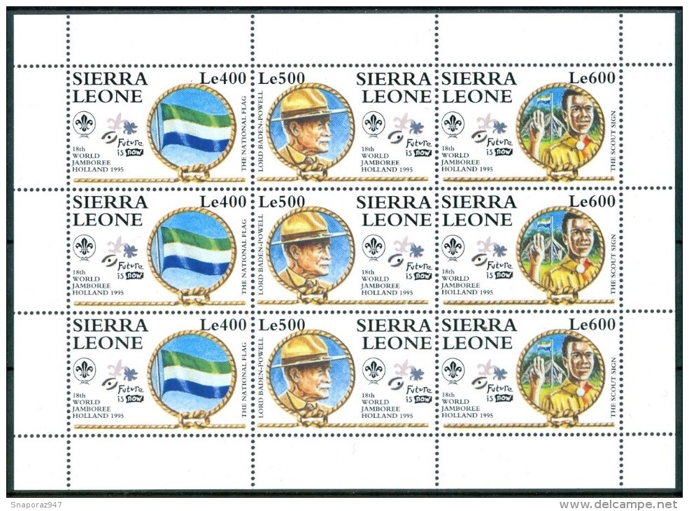 1995 Sierra Leone Scout Scoutisme Scouting Set MNH** Spa124 - Nuovi