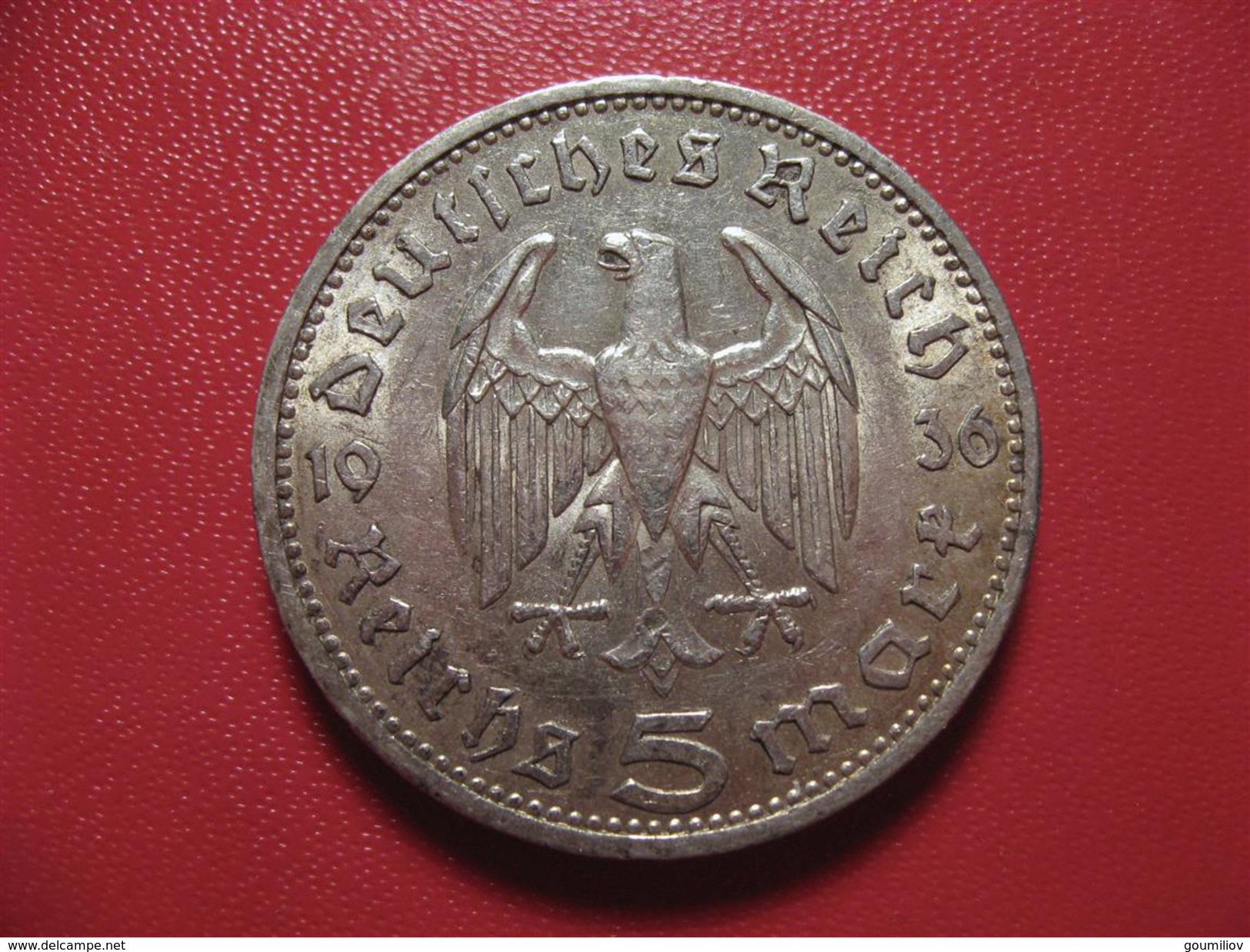 Allemagne - 5 Reichs Mark 1936 A 9142 - 5 Reichsmark