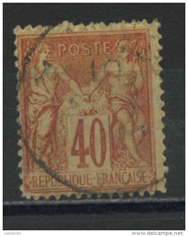 FRANCE - 40c ORANGE TYPE SAGE (II) - N° Yvert 94 Obli - 1876-1898 Sage (Type II)