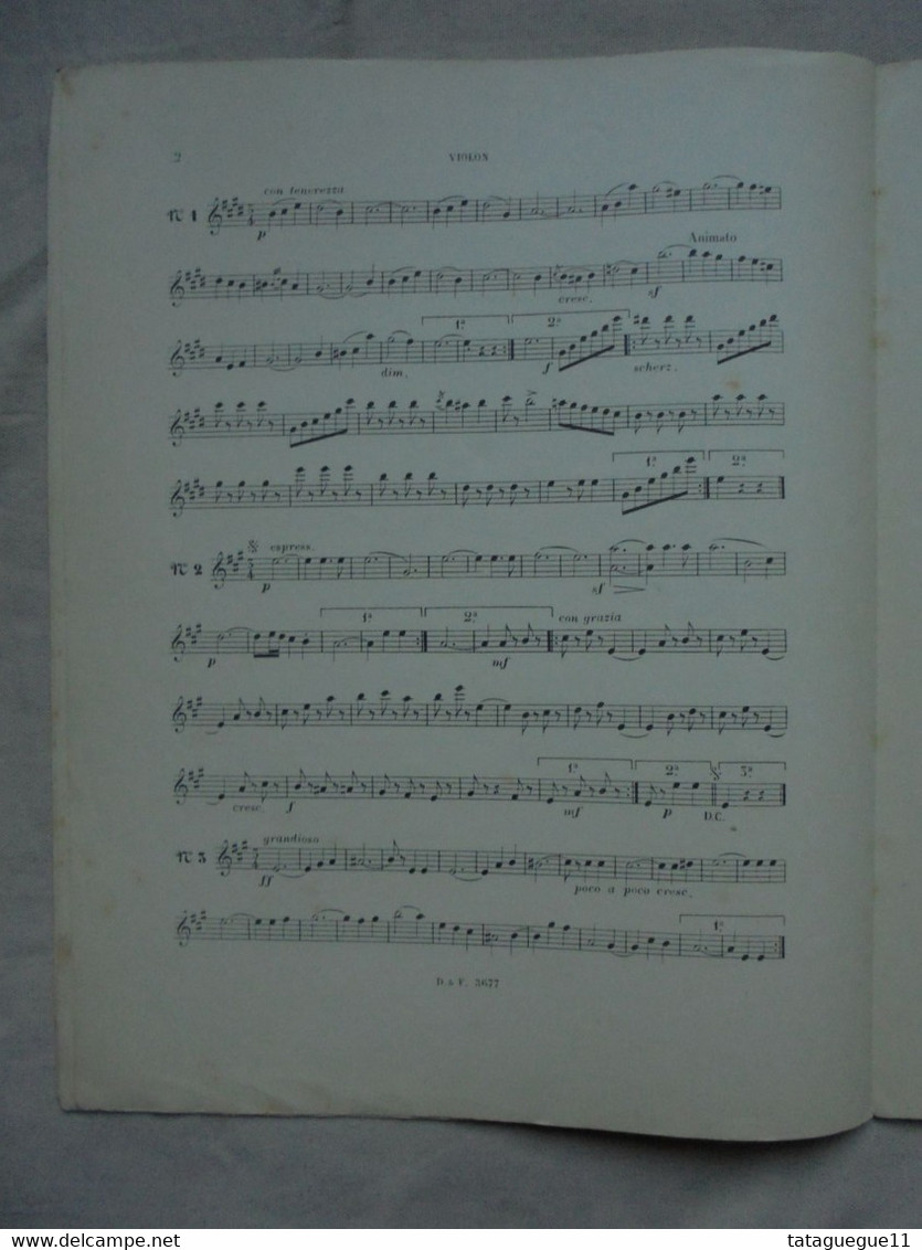 Ancien - Partition Danses célèbres Valse "Toujours ou jamais" par E. Waldteufel Piano et violon