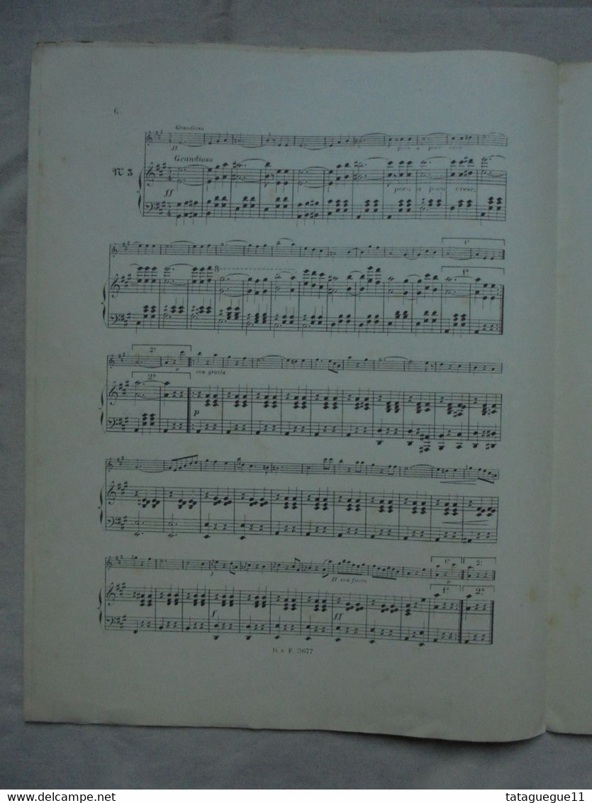 Ancien - Partition Danses célèbres Valse "Toujours ou jamais" par E. Waldteufel Piano et violon