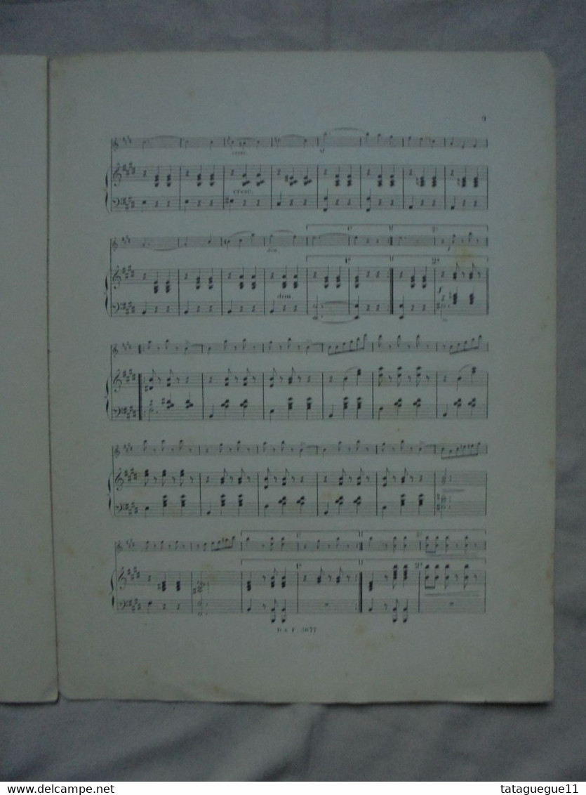 Ancien - Partition Danses célèbres Valse "Toujours ou jamais" par E. Waldteufel Piano et violon