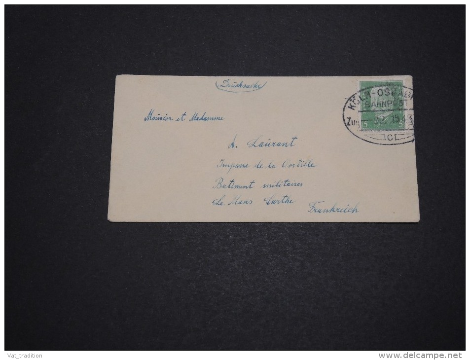 ALLEMAGNE - Enveloppe De Köln Pour La France En 1943 , Affranchissement Plaisant - A Voir - L 4759 - Lettres & Documents