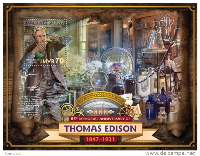 Maldives. 2016 Thomas Edison. (707b) - Elektriciteit