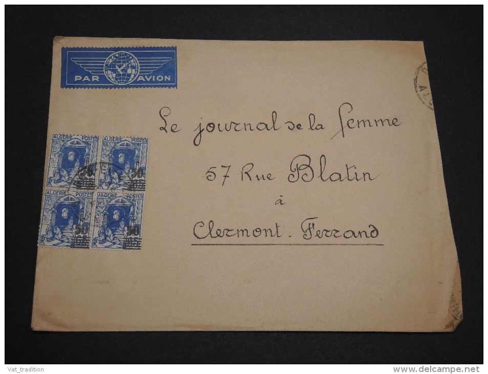 FRANCE / ALGÉRIE - Enveloppe Pour Clermont Ferrand En 1941 , Affranchissement Plaisant - A Voir - L 4781 - Lettres & Documents