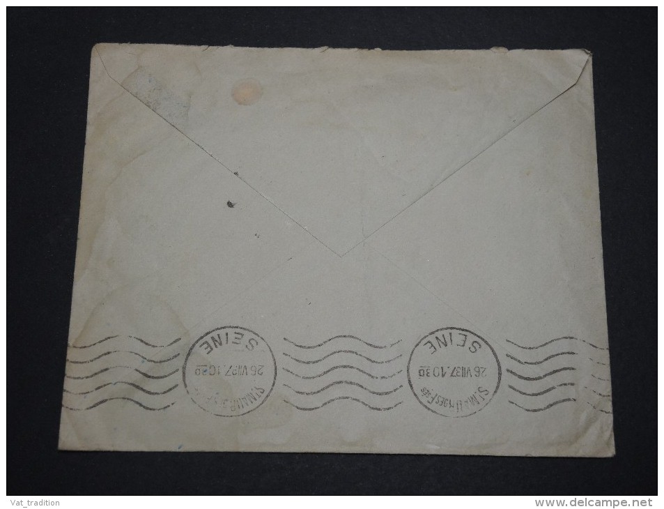 FRANCE / ALGÉRIE - Enveloppe De Alger Pour La France En 1937 , Affranchissement Plaisant - A Voir - L 4782 - Lettres & Documents