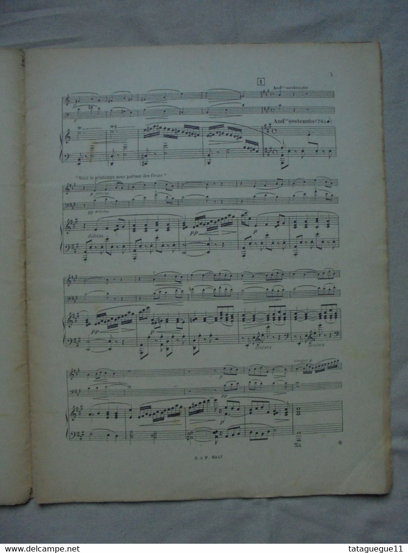 Ancien - Partition SAMSON ET DALILA Opéra De St Saëns Trio Par Ernest ALDER - Opern