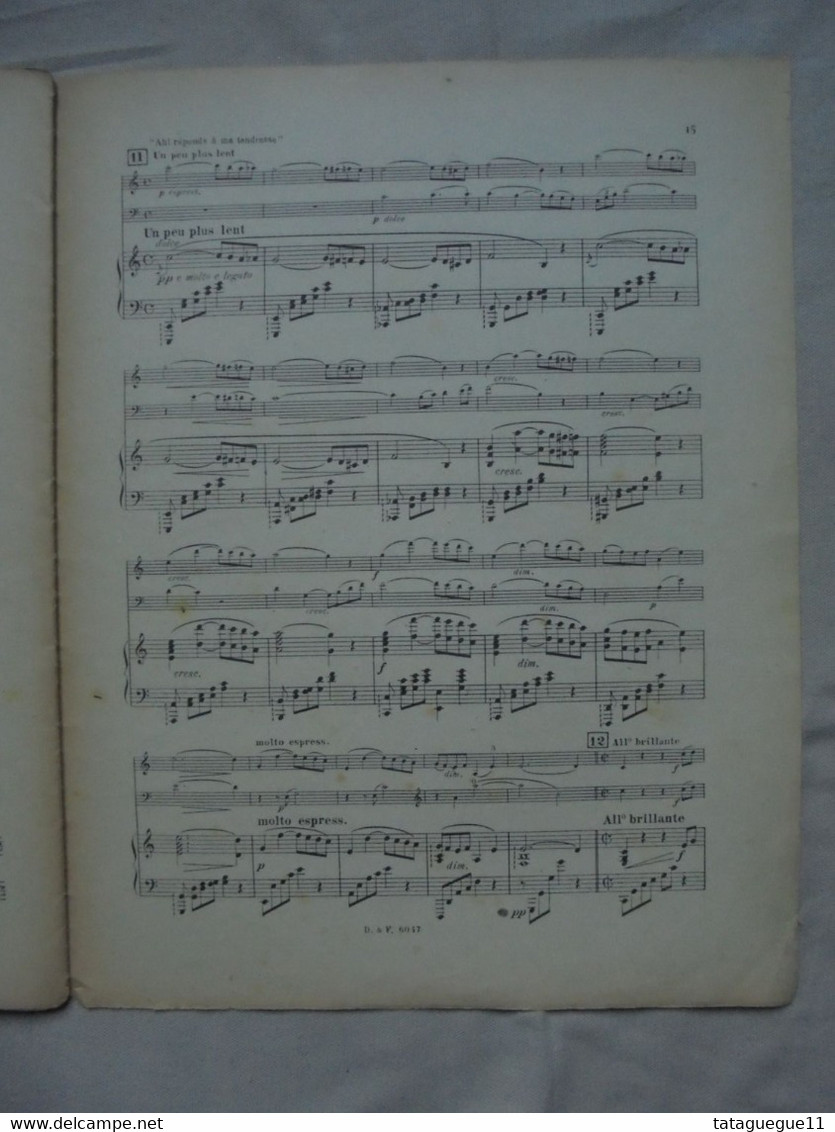 Ancien - Partition SAMSON ET DALILA Opéra de St Saëns Trio par Ernest ALDER
