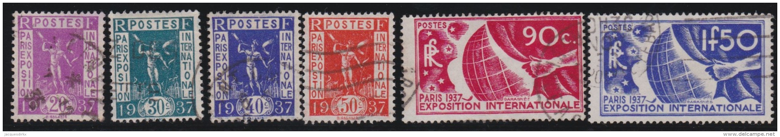 France   .     Yvert     322/327             .       O           .         Oblitéré - Used Stamps