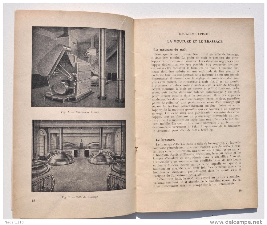 Bière : INDUSTRIE De La BRASSERIE - Brochure Education Professionnelle Année 1952 - Sonstige & Ohne Zuordnung