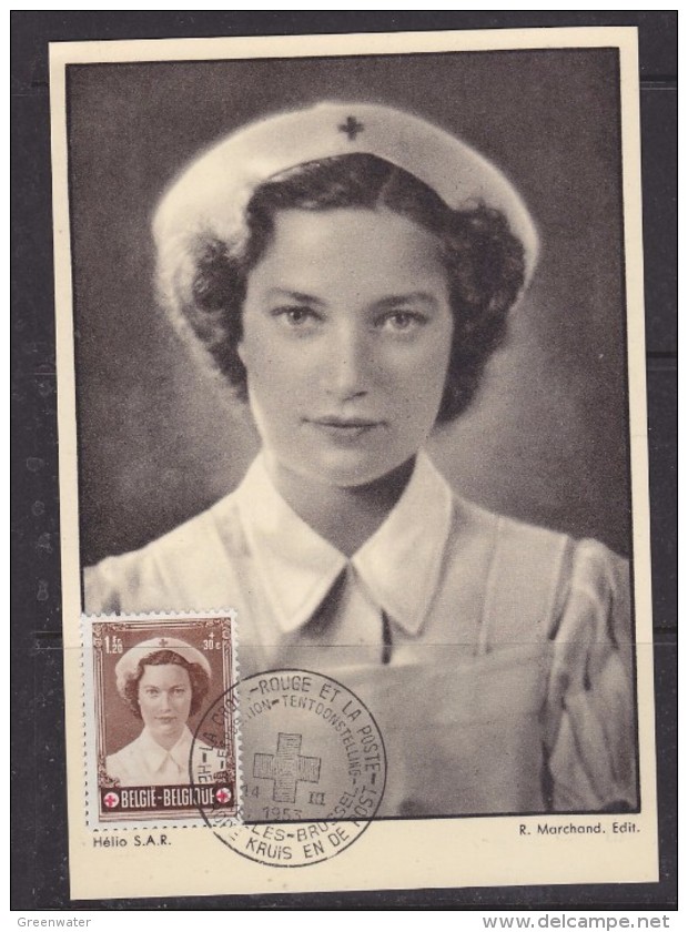 Belgie 1953 Rode Kruis / Prinses Josephine-Charlotte 1.20Fr Op Maxicard (32967) - 1951-1960
