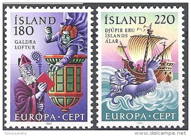 Island 1981 Michel 565 - 566 Neuf ** Cote (2013) 3.60 Euro Europa CEPT Le Folklore - Nuevos