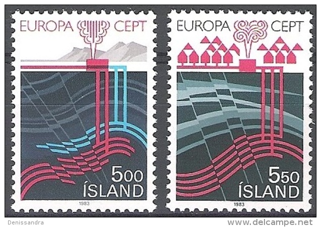 Island 1983 Michel 598 - 599 Neuf ** Cote (2013) 25.00 Euro Europa CEPT Utilisation Du Chaleur De Terre - Ongebruikt